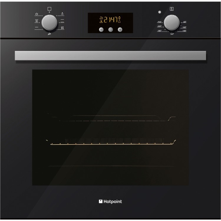 Hotpoint BQ63K Luce Glass Electric Built-in Single Oven Black