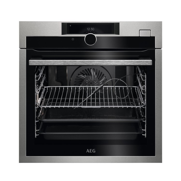 Refurbished AEG BSE978330M 60cm Single Built In Electric Oven Stainless Steel