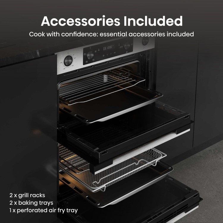 Hisense Hi6 Electric Built Under Double Oven - Stainless Steel