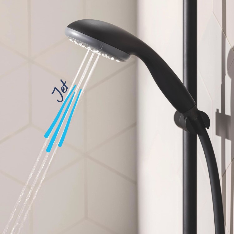 Grohe Slide Rail Kit With Single Lever Tap - Matt Black