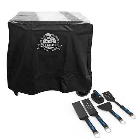 Pit Boss Ultimate Plancha 3 Burner Promo Bundle - Plancha Kit and Cover