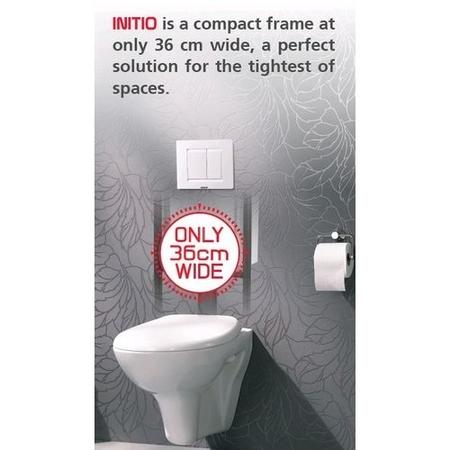 Wirquin Initio Compact WC Frame with Chrome Flush Plate