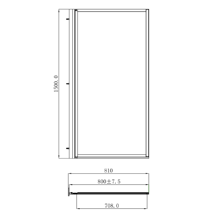 Freestanding Single Ended Right Hand Corner Shower Bath with Black Bath Screen 1500 x 740mm - Kona