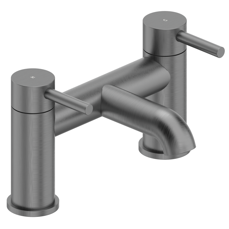 Gunmetal Grey Thermostatic Bar Mixer Shower Set with Slide Rail Kit & Hand Shower - Arissa