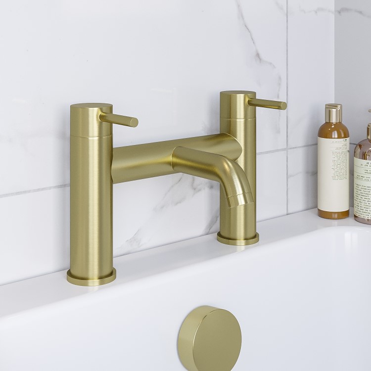 GRADE A1 - Brushed Brass Bath Mixer Tap - Arissa