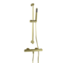 Brushed Brass Thermostatic Mixer Shower Set with Hand Shower  - Arissa