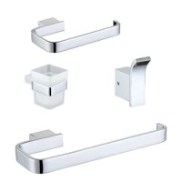 Chrome 4 Piece Bathroom Accessory Set - Arissa