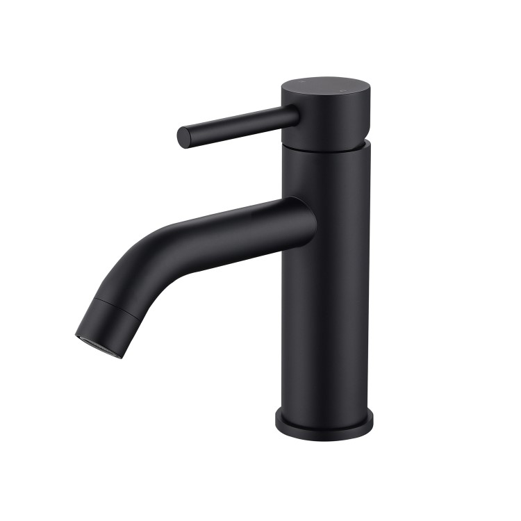 GRADE A1 - Black Mono Basin Mixer Tap - Arissa