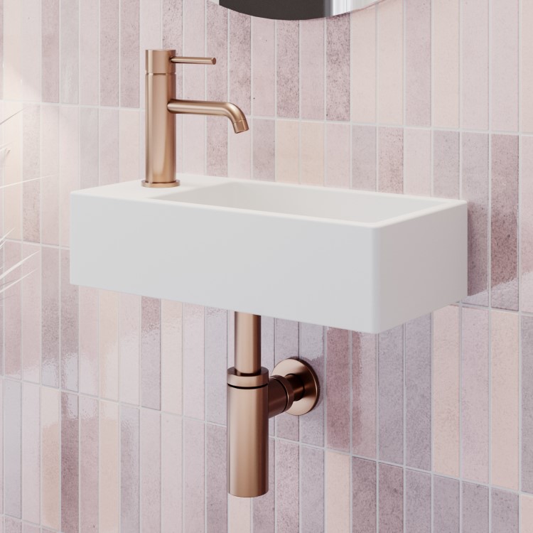 Brushed Bronze Cloakroom Mono Basin Mixer Tap - Arissa