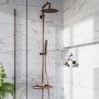 Brushed Bronze Shower & Basin Mixer Tap Set - Arissa