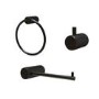 3 Piece Black Knurled Bathroom Accessory Set - Arissa