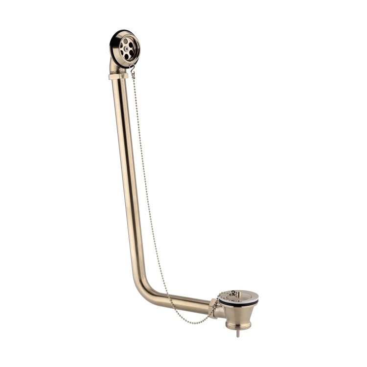 Brushed Brass Exposed Bath Waste & Brushed Brass Exposed Bath Trap - Park Royal