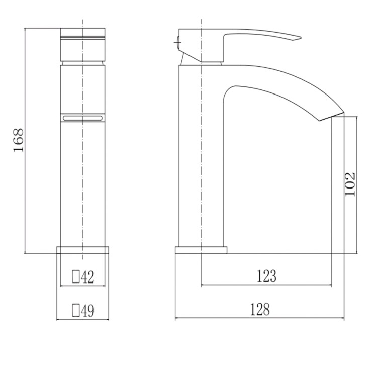 Chrome Bath and Basin Tap Set - Wave