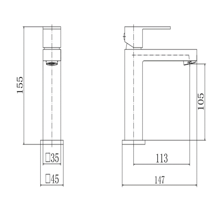 Cube Bath and Basin Tap Pack