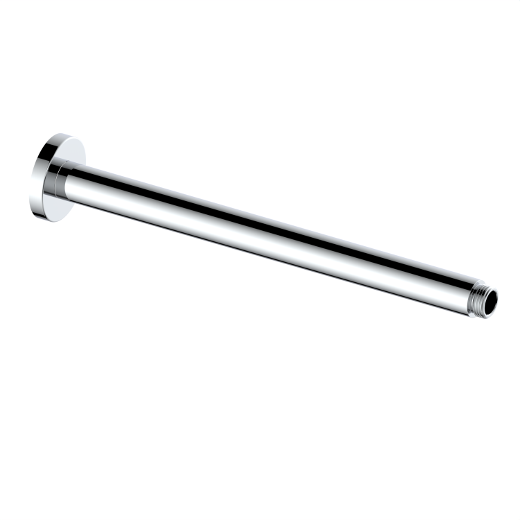 300mm Chrome Ultra Slim Round Rainfall Shower Head with Ceiling Arm