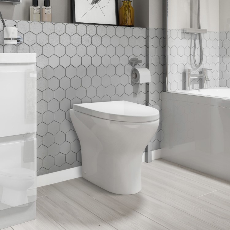 Back to Wall Toilet with Soft Close Seat - Portland