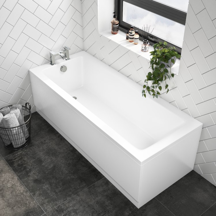 Rutland Square Single Ended Bath - 1800 x 800mm