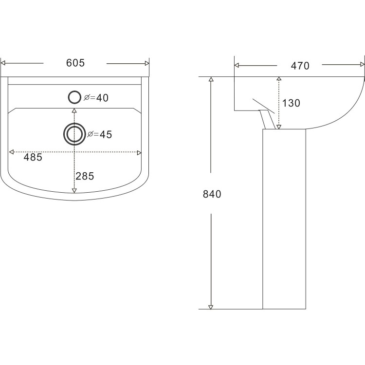 1500mm Left Hand Shower Bath Suite with Toilet Basin & Panels - Lomax