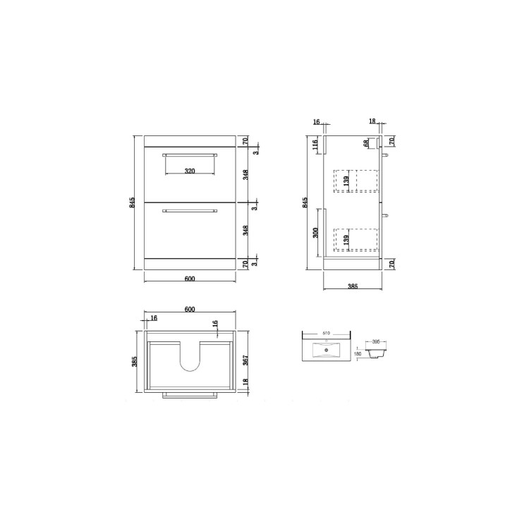 1700mm L Shaped Bath Suite with Toilet & Basin Combination Unit - Left Hand - Ashford