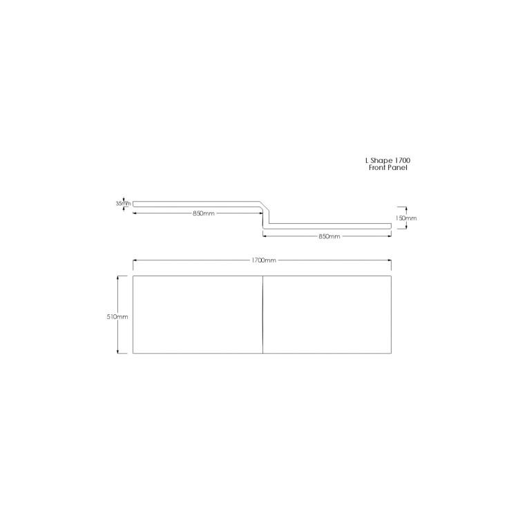 1700mm L Shaped Bath Suite with Toilet & Basin Combination Unit - Left Hand - Ashford