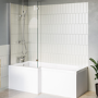 1700mm Left Hand Shower Bath Suite with Toilet Basin & Panels - Lomax