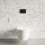 Wall Hung Smart Bidet Japanese Toilet & 1160mm Frame Cistern and Black Flush Plate - Purificare