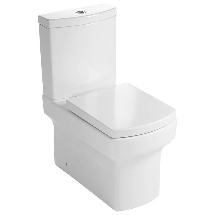 Cloakroom Suite with Grey Vanity Unit Small Basin & Close Coupled Toilet - Ashford