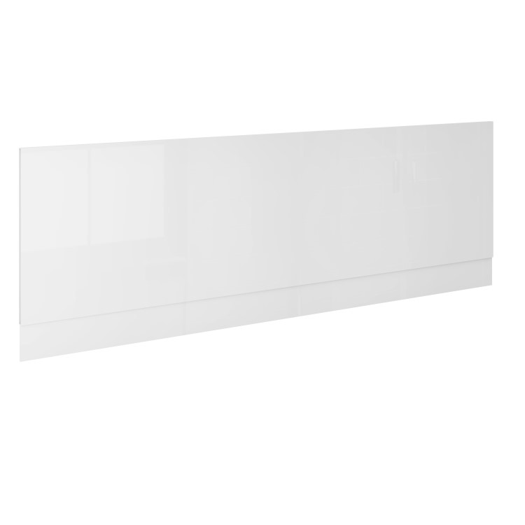 1700mm x 700mm Wooden White Gloss Bath Panel Pack - Ashford