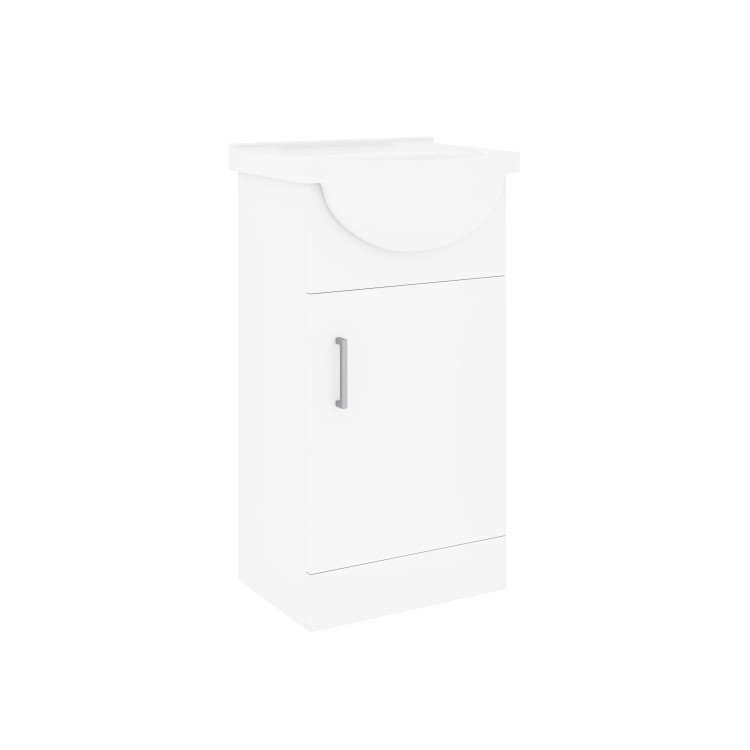 465mm White Cloakroom Vanity Unit with Basin - Classic