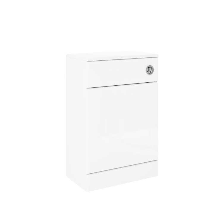 500mm White Back to Wall Toilet Unit with Round Toilet - Classic