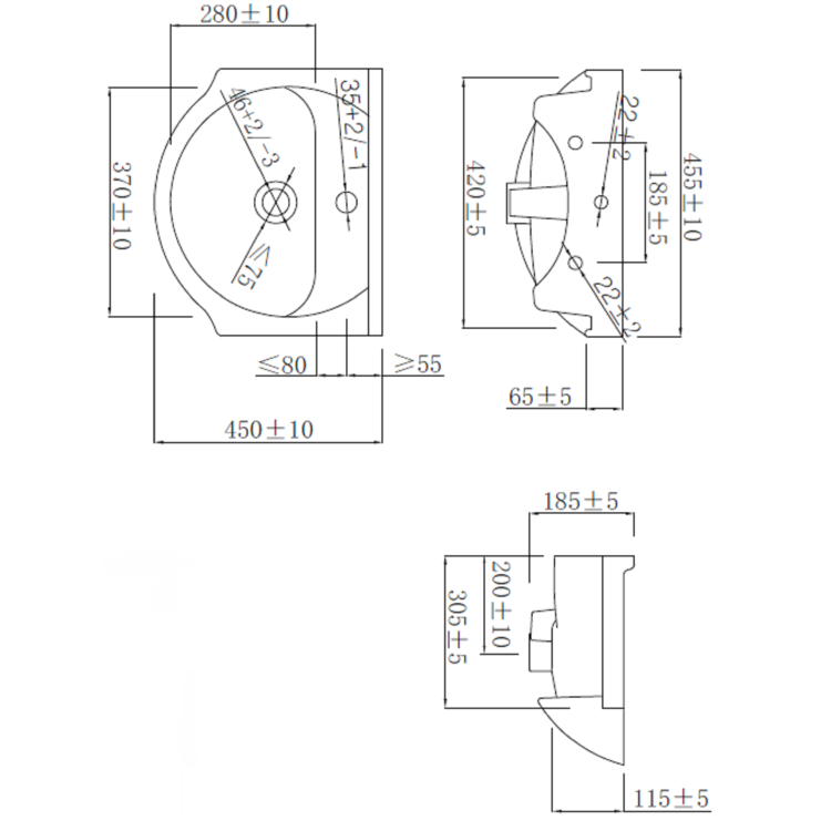 950mm White Toilet and Sink Unit with Round Toilet - Classic