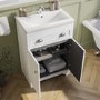 600mm White Freestanding Vanity Unit with Basin - Baxenden