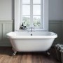 Freestanding Double Ended Roll Top Bath with Chrome Feet 1690 x 740mm - Park Royal