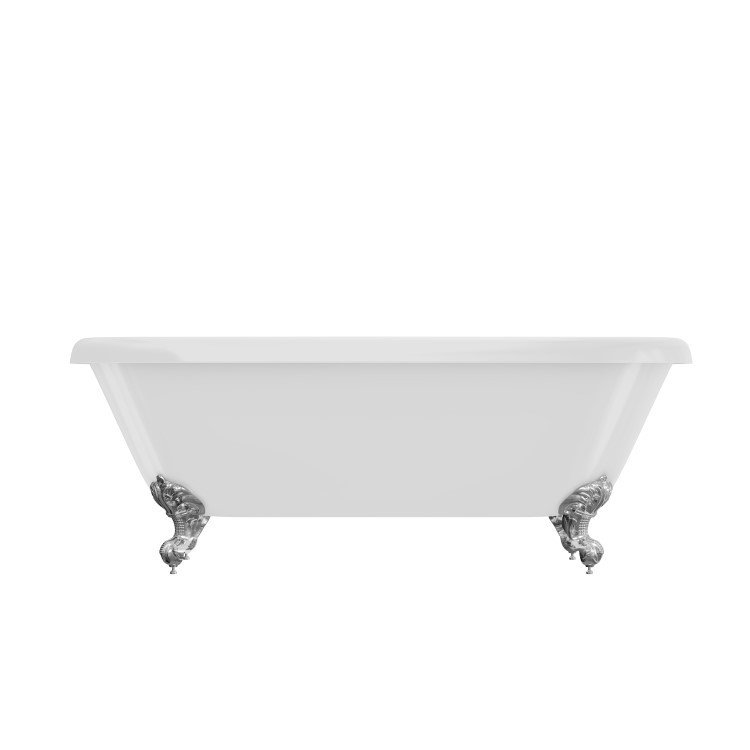 Freestanding Double Ended Roll Top Bath with Chrome Feet 1515 x 740mm - Park Royal