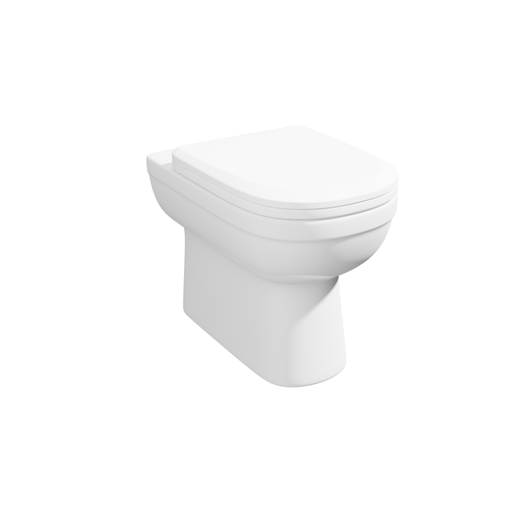 900mm White Toilet and Sink Unit Left Hand with Round Toilet - Agora