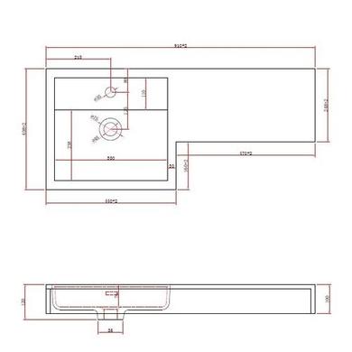 900mm White Toilet and Sink Unit Left Hand with Round Toilet - Agora