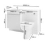 1200mm White Toilet and Sink Unit Left Hand with Round Toilet - Agora