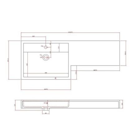 1200mm White Toilet and Sink Unit Left Hand with Round Toilet - Agora