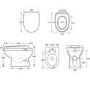 1200mm White Toilet and Sink Unit Right Hand with Round Toilet - Agora