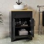 600mm Black Freestanding Countertop Vanity Unit with Basin - Camden