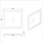 Rectangular White Bathroom Mirror 750 x 700mm - Camden