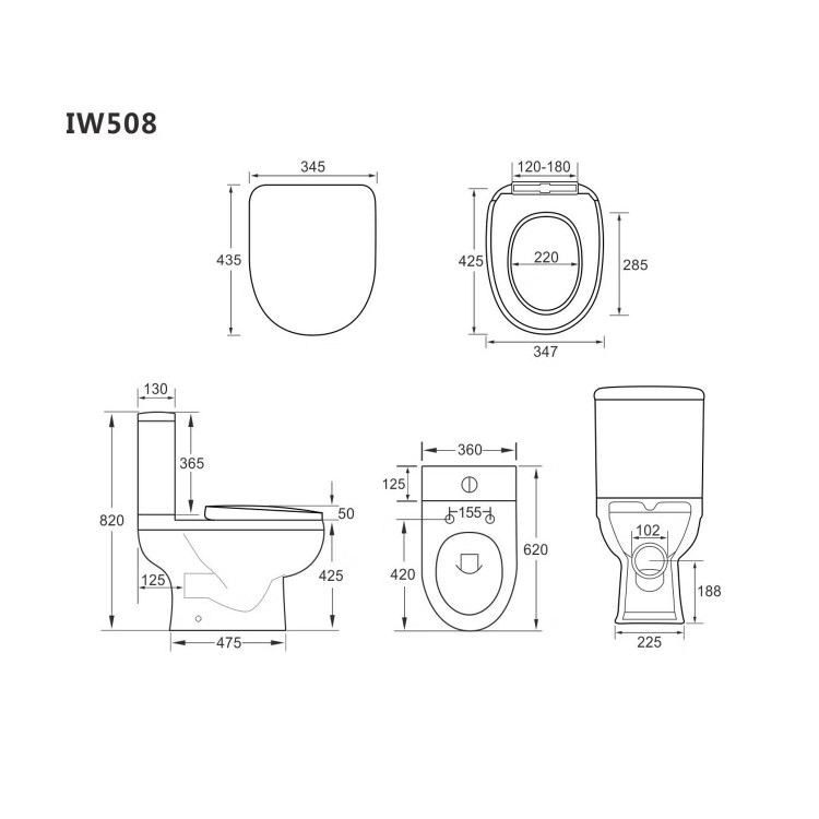 White Cloakroom Vanity Unit with Basin with Addison Toilet Suite