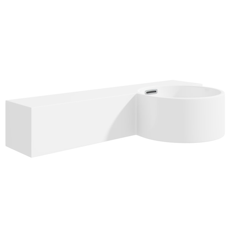 Alcor White Gloss Wall Hung Toilet and Basin Suite