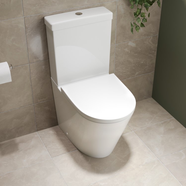 Close Coupled Rimless Toilet with Soft Close Seat - Newport