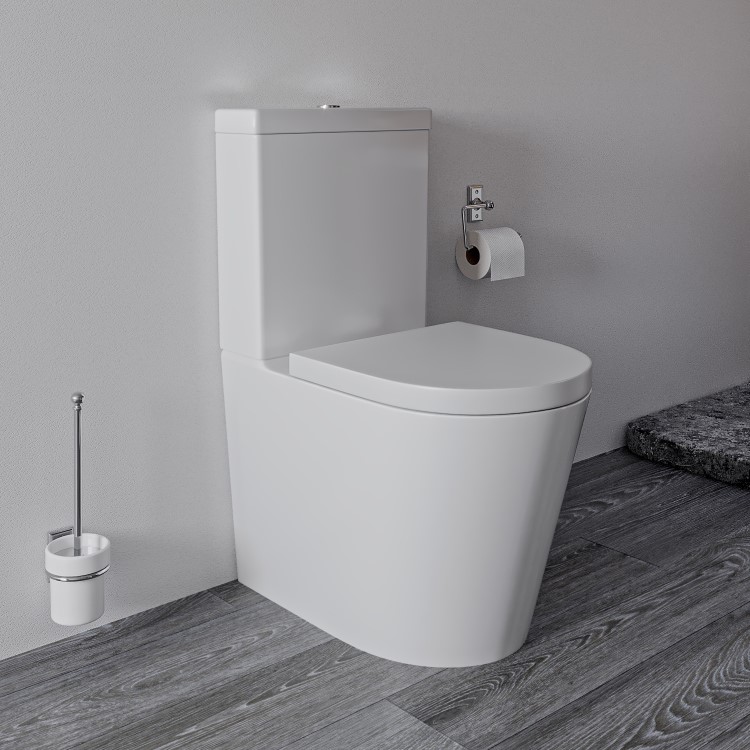 Close Coupled Rimless Toilet with Soft Close Seat - Newport