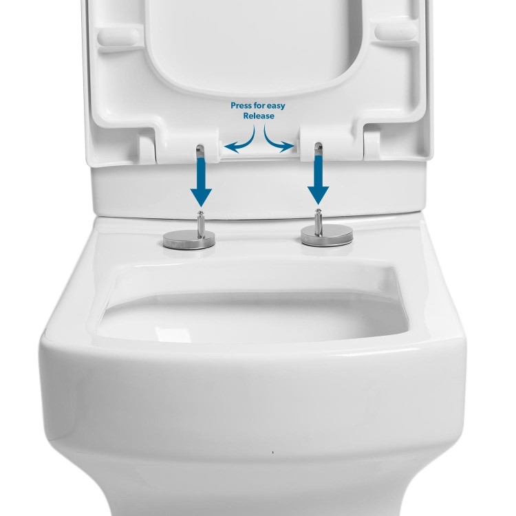 Close Coupled Rimless Toilet with Soft Close Seat - Ashford