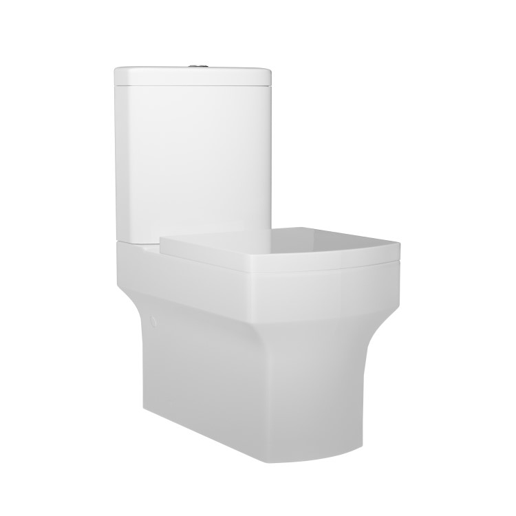 Rimless Close Coupled Toilet and Basin Suite - Ashford