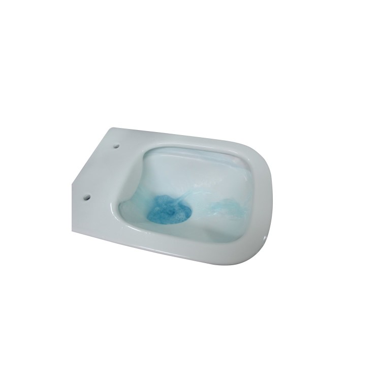 Wall Hung Rimless Toilet with Soft Close Seat Frame Cistern and Chrome Flush - Santiago