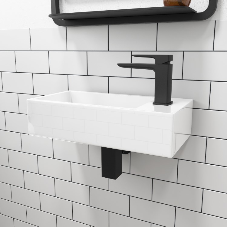 Indiana Rimless Comfort Height CC WC and Soft Close Slim Seat and Detroit Wall Hung Basin Suite