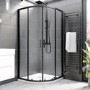 Black 8mm Glass Quadrant Shower Enclosure 900mm - Pavo